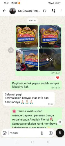 Testimonial Papan Bunga Pernikahan langkat